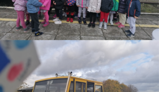 Więcej o: Dzieci z grupy II BIEDRONKI wybrały się na krótką  wycieczkę do pobliskiej Stacji PKP w Lubaczowie.